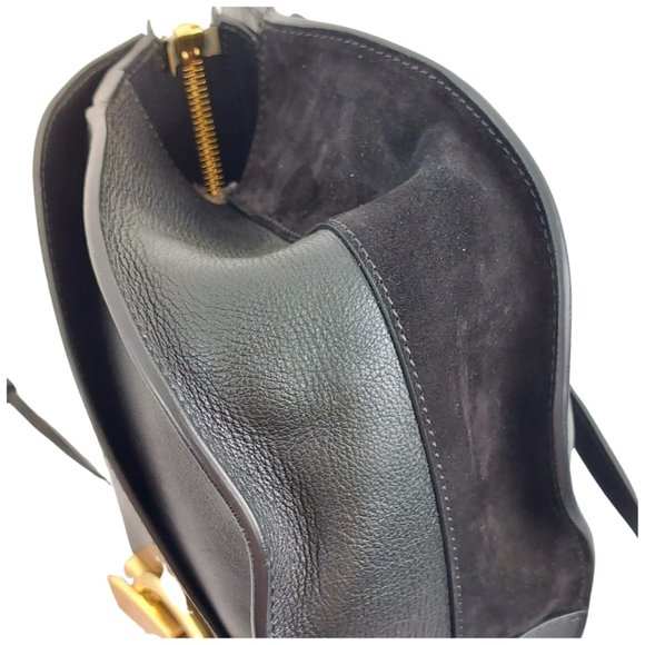 Chloe Goldie Medium Black Leather Shoulder Bag - Picture 4 of 16